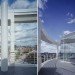 coffee plaza, richard meier and partners, hamburg, louvers, innovative facade, energy efficient design
