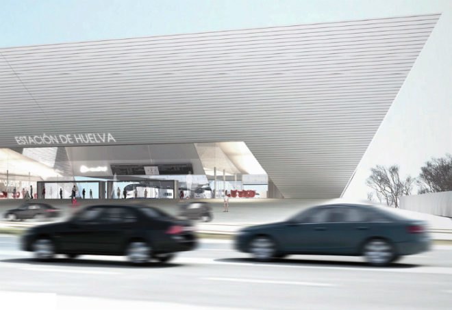 Estación Huelva Alta Velocidad, Puerta Umbría, rafael de la-hoz, spain, high speed train station, train station, rail station