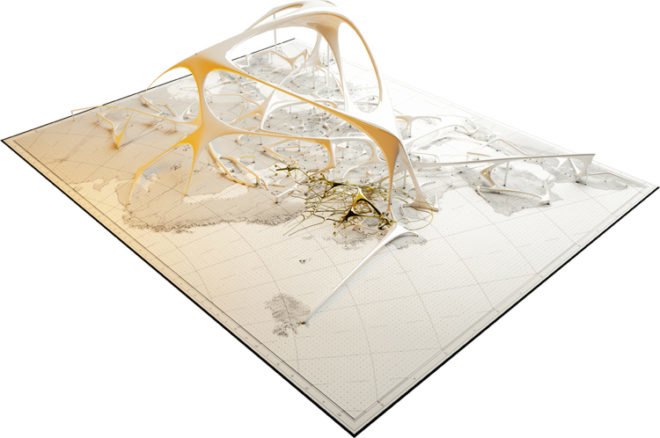 green design, eco design, sustainable design, Dietmar Koering, Bakema Foundation, Netherlands Architecture Institute, A10, utopian farming system, roof top farming, Floating Permaculture, wind energy, solar energy