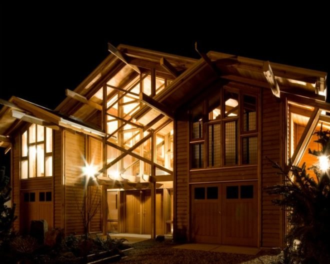 Fraser River House, Scott M. Kemp, timber home, salvaged wood, British Columbia
