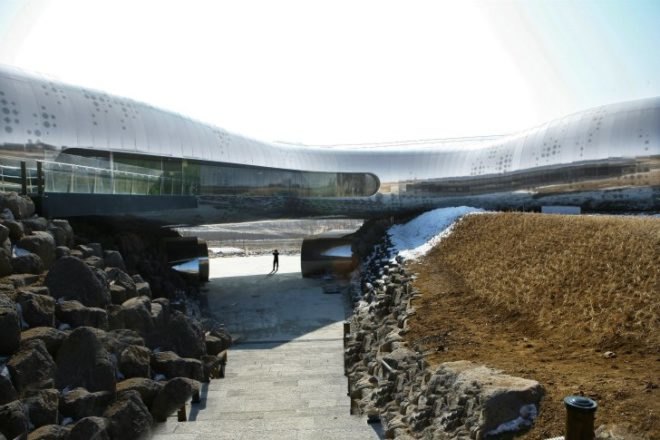 Jeongok Prehistory Museum, Korea, X-TU, museum, energy efficient design, futuristic design
