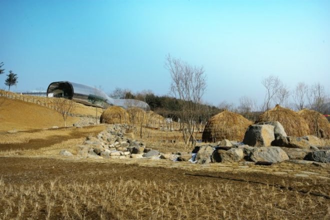 Jeongok Prehistory Museum, Korea, X-TU, museum, energy efficient design, futuristic design