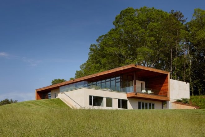 Leicester House, SPG Architects, north carolina, green roof, rainwater collection, green building, sustainable architecture