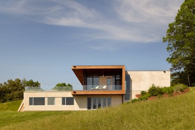 Leicester House, SPG Architects, north carolina, green roof, rainwater collection, green building, sustainable architecture