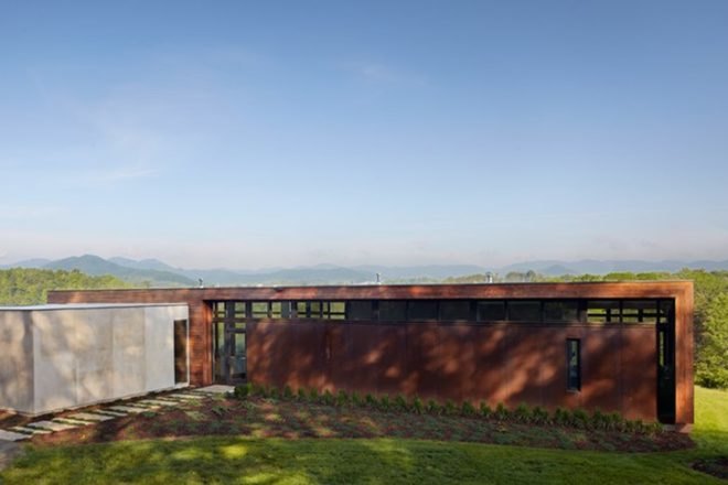 Leicester House, SPG Architects, north carolina, green roof, rainwater collection, green building, sustainable architecture