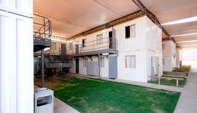 AATA, eco hotel, mining hotel, passive cooling, canvas shade, desert micro climate, Atacama Desert housing, green prefab design, shipping contaner housing, Chilean Mine Housing, Chile green building, shipping container hotel, prefab hotel