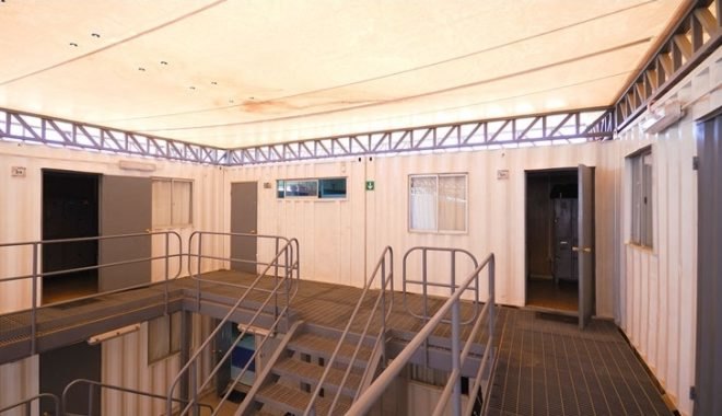AATA, eco hotel, mining hotel, passive cooling, canvas shade, desert micro climate, Atacama Desert housing, green prefab design, shipping contaner housing, Chilean Mine Housing, Chile green building, shipping container hotel, prefab hotel