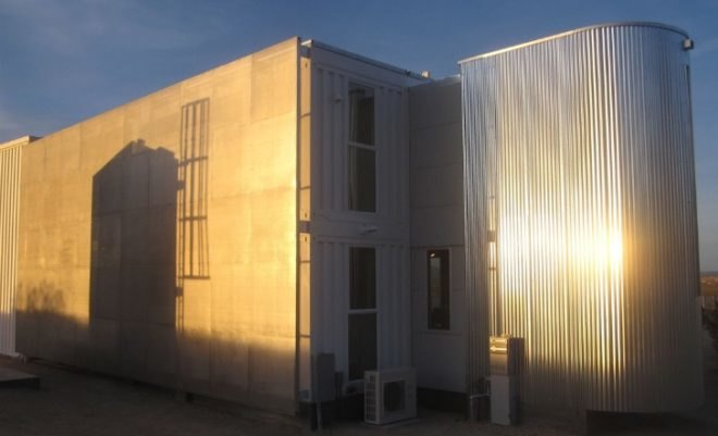 mojavo desert shipping container, shipping container home, ISO home, sustainable architecture, ecotechbuild, green design, recycled materials, Tim Palen Studio at Shadow Mountain