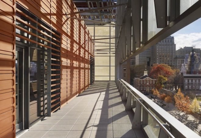 Ennead Architects, museum design, Jewish Museum, Green building Philadelphia,screen facade, terra cotta wall, National Museum of American Jewish History, eco facade, green facade, green museum,