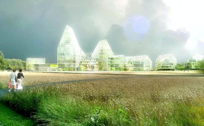 Odense University Hospital, Henning Larsen Architects, hospital, natural landscape, denmark, odense