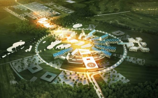 Odense University Hospital, Henning Larsen Architects, hospital, natural landscape, denmark, odense