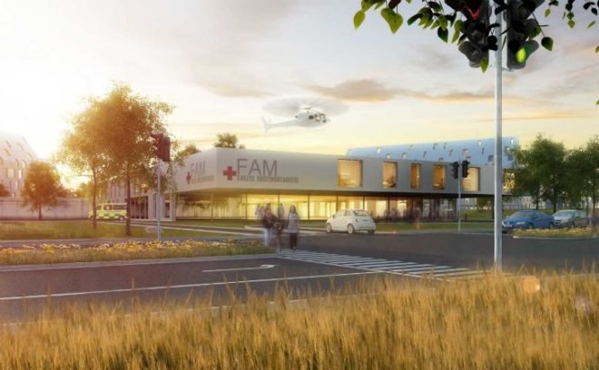 Odense University Hospital, Henning Larsen Architects, hospital, natural landscape, denmark, odense