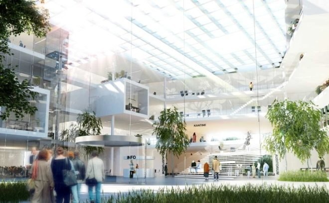 Odense University Hospital, Henning Larsen Architects, hospital, natural landscape, denmark, odense