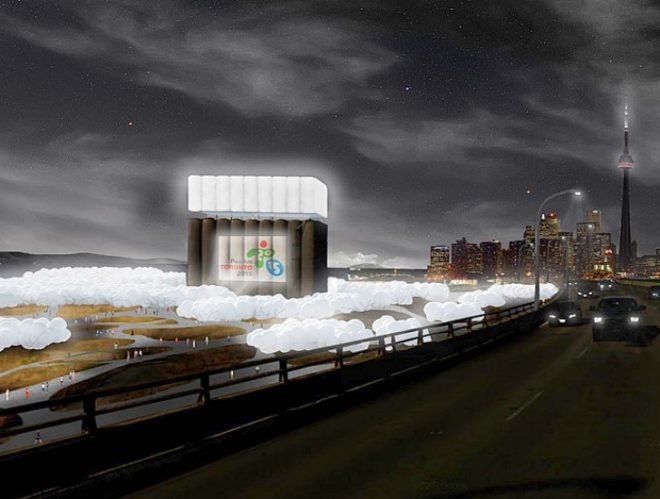 Pan Am Games Pavilion, tkaronto, vinyl, pvc, design competition, temporary pavilion, toronto