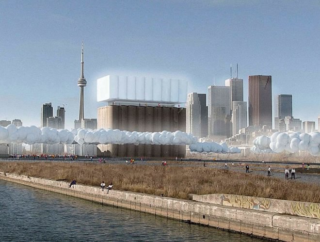 Pan Am Games Pavilion, tkaronto, vinyl, pvc, design competition, temporary pavilion, toronto