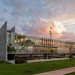 shaded courtyard, Seabrae Headquarters, Seabrae HQ,green headquarters design, brise-soleil, Gruposp, brasil green building, Brasilia green building, eco offices, passive cooling,