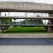 shaded courtyard, Seabrae Headquarters, Seabrae HQ,green headquarters design, brise-soleil, Gruposp, brasil green building, Brasilia green building, eco offices, passive cooling,