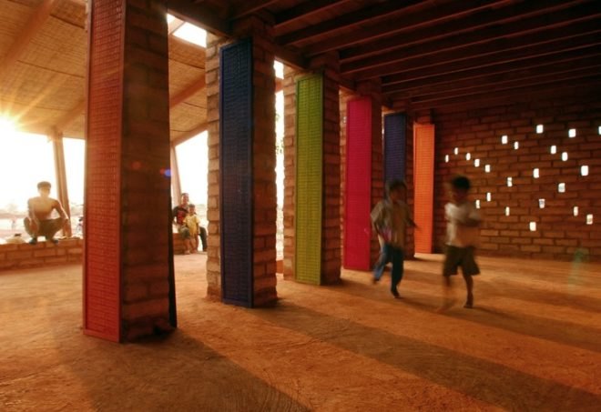 Sra Pou Vocational School, Architects Rudanko + Kankkunen, Cambodia, community center, local materials, vocational school, green building