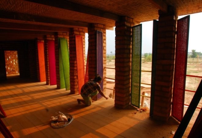 Sra Pou Vocational School, Architects Rudanko + Kankkunen, Cambodia, community center, local materials, vocational school, green building