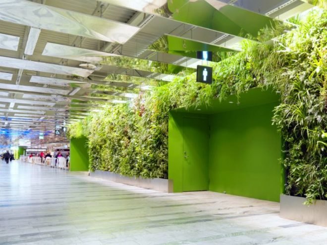 Stockholm International Fairs, stockholm, exhibition center, vertical garden, living wall, rosenberg arkitektur