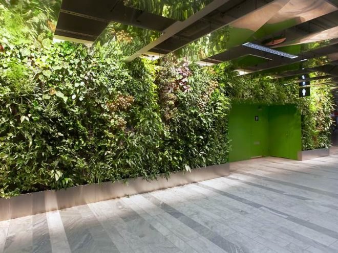 Stockholm International Fairs, stockholm, exhibition center, vertical garden, living wall, rosenberg arkitektur