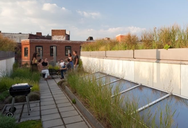 eco nieghborhood,"Philadelphia architecture",LEED certified Philadelphia, eco duplex, LEED platinum home, Philadelphia LEED H, rainwater collection, roof top garden, Onion flats, light shaft stairwell, dense design, green urban design