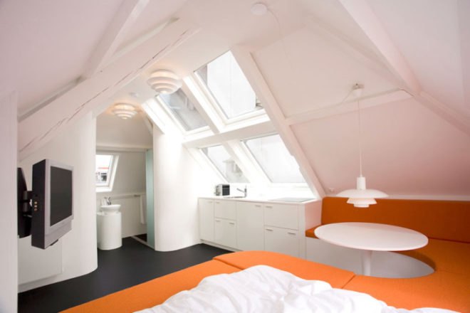 Maff Apartment, small space living, micro apartment, the hague, built-in furniture