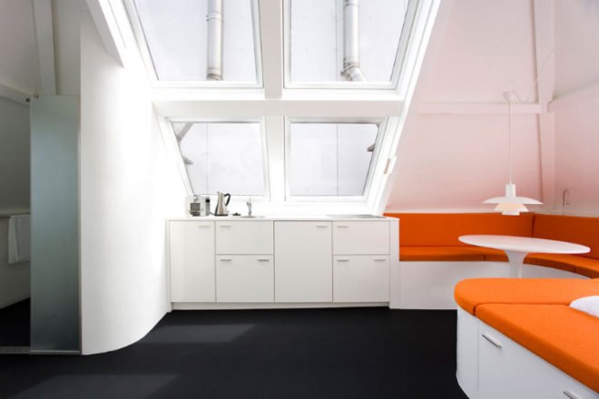 Maff Apartment, small space living, micro apartment, the hague, built-in furniture