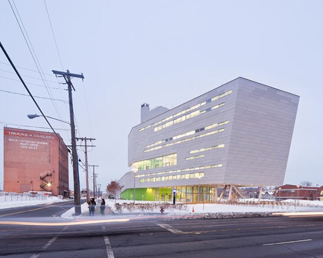 green design, eco design, sustainable design, Syracuse Center for Excellence, Toshiko Mori, Kinky Building, Energy efficient architecture, sustainable architecture, alternative climate control systems, green roof, holistic design solutions,