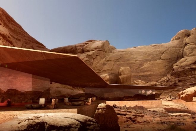 Wadi Rum Desert Lodge, desert architecture, oppenheim architecture, jordan, wadi rum, eco lodge