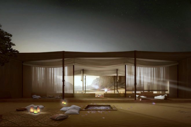 Wadi Rum Desert Lodge, desert architecture, oppenheim architecture, jordan, wadi rum, eco lodge