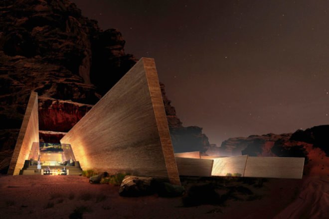 Wadi Rum Desert Lodge, desert architecture, oppenheim architecture, jordan, wadi rum, eco lodge