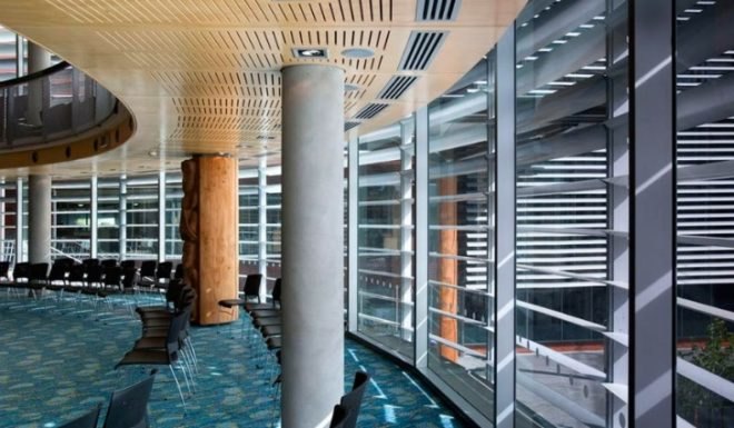 Waitakere Civic Centre, architectus, athfield architects, green building, new zealand, energy efficient design
