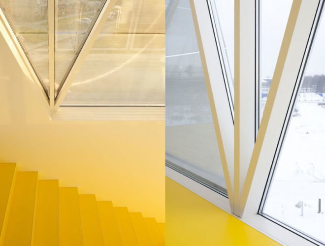 architecture, Community Centre Herstedlund, Centre Herstedlund, Sustainable Building, Green Building, Solar Panels, Passive Cooling Systems, Active Cooling Systems, Multipurpose Space, Roof Terrace