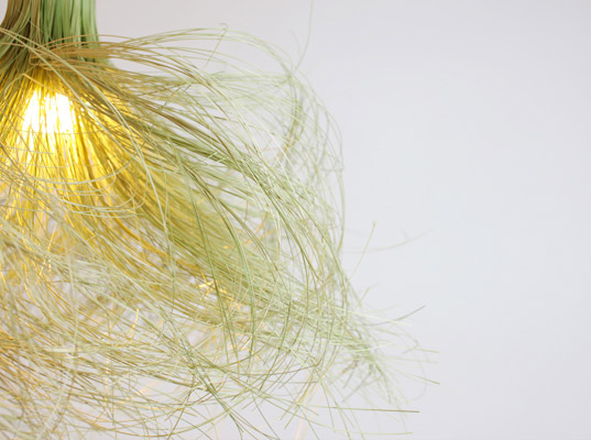 Milan Furniture Fair, eco lamp, green lamp, green lampshade, green lighting, bamboo lamp, bamboo lampshade,