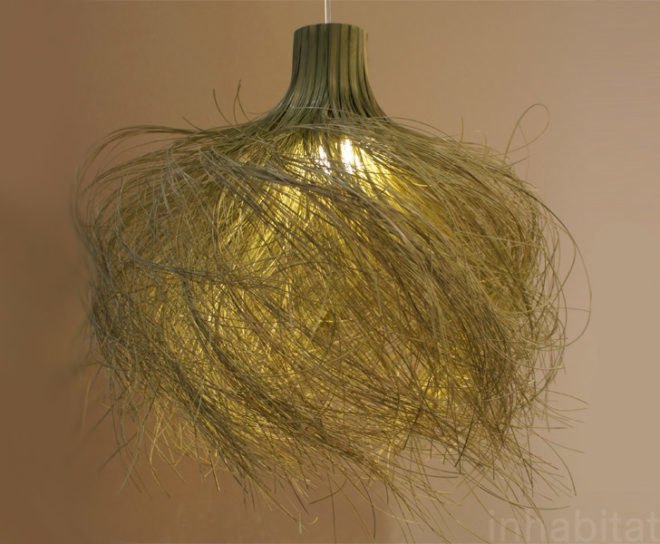Milan Furniture Fair, eco lamp, green lamp, green lampshade, green lighting, bamboo lamp, bamboo lampshade