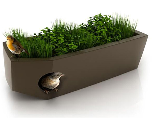 planter pet house, jardin chic, eco pet, green pet, green pet house, planted pet house, green roofed pet house, green roof, green roof pet house, green design, eco design, sustainable design