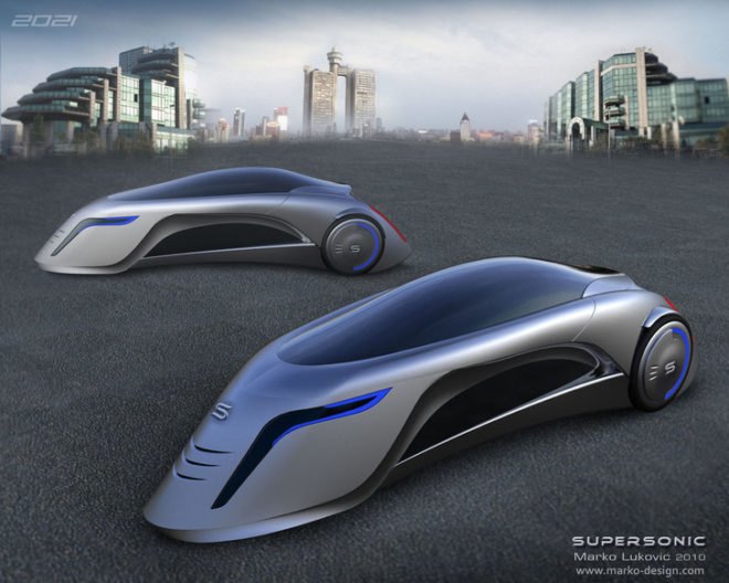 Supersonic concept car, Marko Lukovic, Michelin Challenge Design, green transportation, green automotive design, alternative transportation