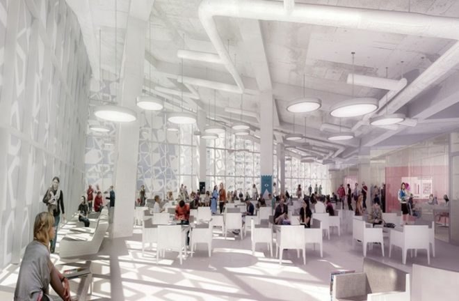 LEED, silver, daylighting, transparent skin, Ryerson, Toronto, Ontario, urban, sustainable building, socially responsible, environmentally responsible, green roof, mixed-use, learning center