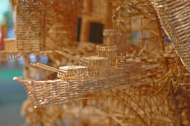 Scott Weaver Toothpick San Francisco, scott weaver, exploratorium, rolling through the bay, san francisco, toothpick replica of san francisco, toothpick sculpture of san francisco, toothpick art, toothpick sculpture, green design, eco design, sustainable design, green art, eco art, sustainable art, recycled design