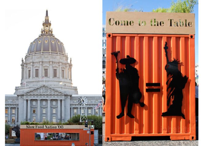 San Francisco, Slow Food Nation, reclaimed Cargo containers, shipping containers, Cargotecture, architecture, Jensen Architects