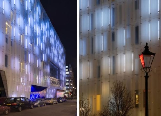 eco-design, green design, Hotel W London, Leicester Square, Jestico + Whiles, sustainable architecture, geothermal energy, gas-fired CHP, absorption chillers, McAleer & Rushe