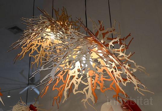 perhacs studio, cardboard light, pendant lamp, sustainable design, green design, flat pack lighting, energy efficient lighting, model citizens, new york design week, green lighting, sustainable lighting