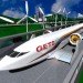 Aero train, solar train, winged train, Flying Japanese Train,zero carbon transportation,ground effect vehicle, Maglev train,floating train, flying train, green train,