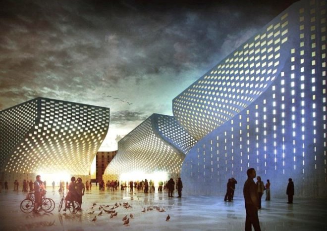 albanian cultural center, islamic cultural center, BIG, tirana, mosque, shaded space