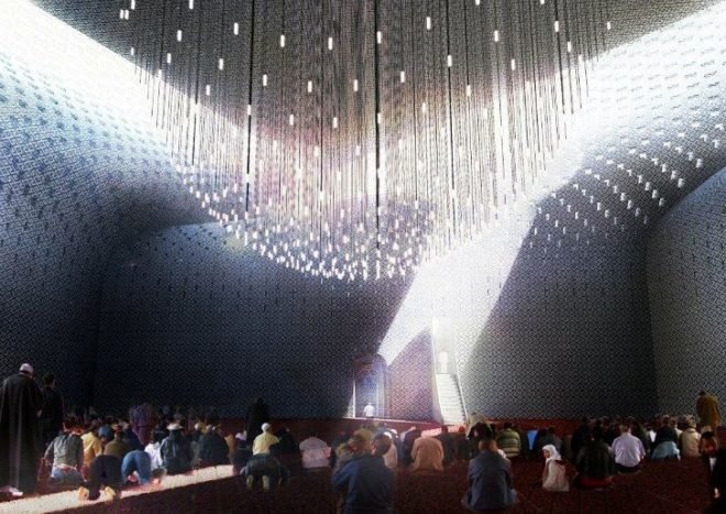 albanian cultural center, islamic cultural center, BIG, tirana, mosque, shaded space