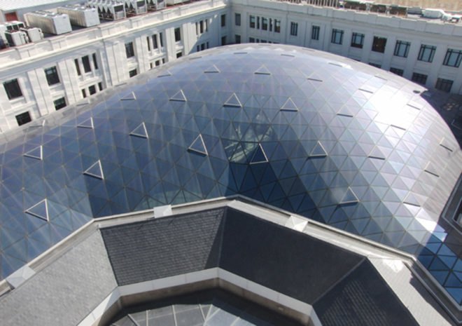 Urban design,social design,Recycling initiatives,Green renovation,green Interiors,green furniture,Eco Travel,Architecture,spanish design,architectural daylighting solutions,green architecture madrid,palacio de cibeles,original features,citizen engagement,classical architecture,glass ceiling,triangular shapes