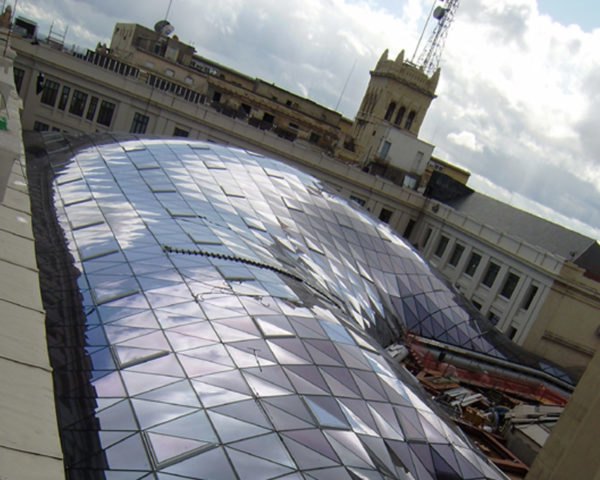 Urban design,social design,Recycling initiatives,Green renovation,green Interiors,green furniture,Eco Travel,Architecture,spanish design,architectural daylighting solutions,green architecture madrid,palacio de cibeles,original features,citizen engagement,classical architecture,glass ceiling,triangular shapes