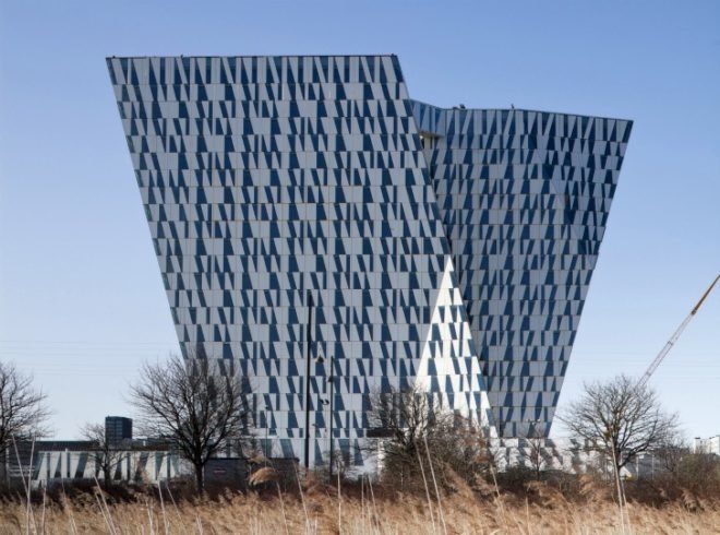 Bella Sky Hotel, 3xn, denmark, copenhagen, leaning towers, high performance facade
