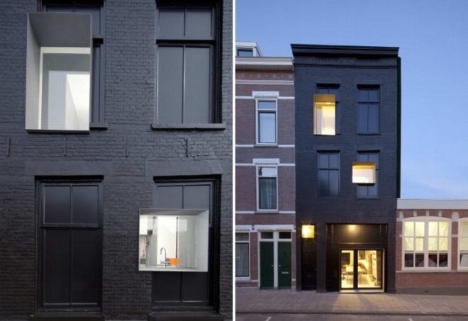 eco modern retrofit, Studio Rolf.fr, Zecc Architects,dutch retrofit, Black Pearl House, green retrofit, eclectic renovation, turf siding, greenhouse roof top,materials reuse,